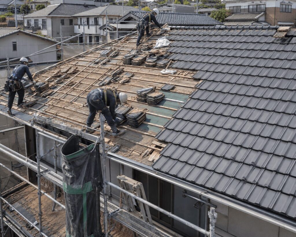 既存屋根のふき替え
