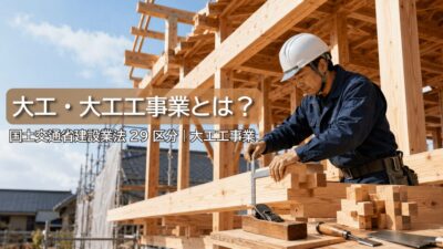 大工・大工工事業とは？仕事内容・工事の種類・一人親方が知っておきたいポイントを解説