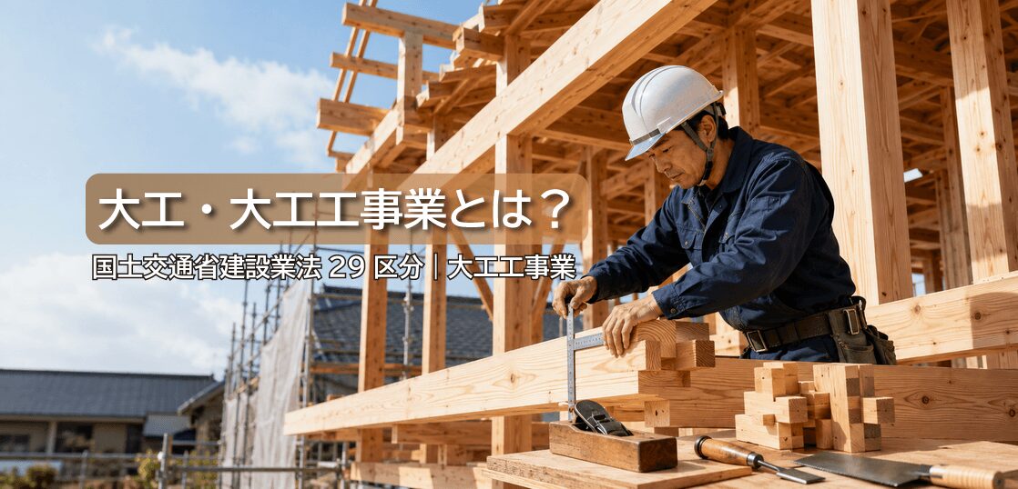 大工・大工工事業とは？仕事内容・工事の種類・一人親方が知っておきたいポイントを解説