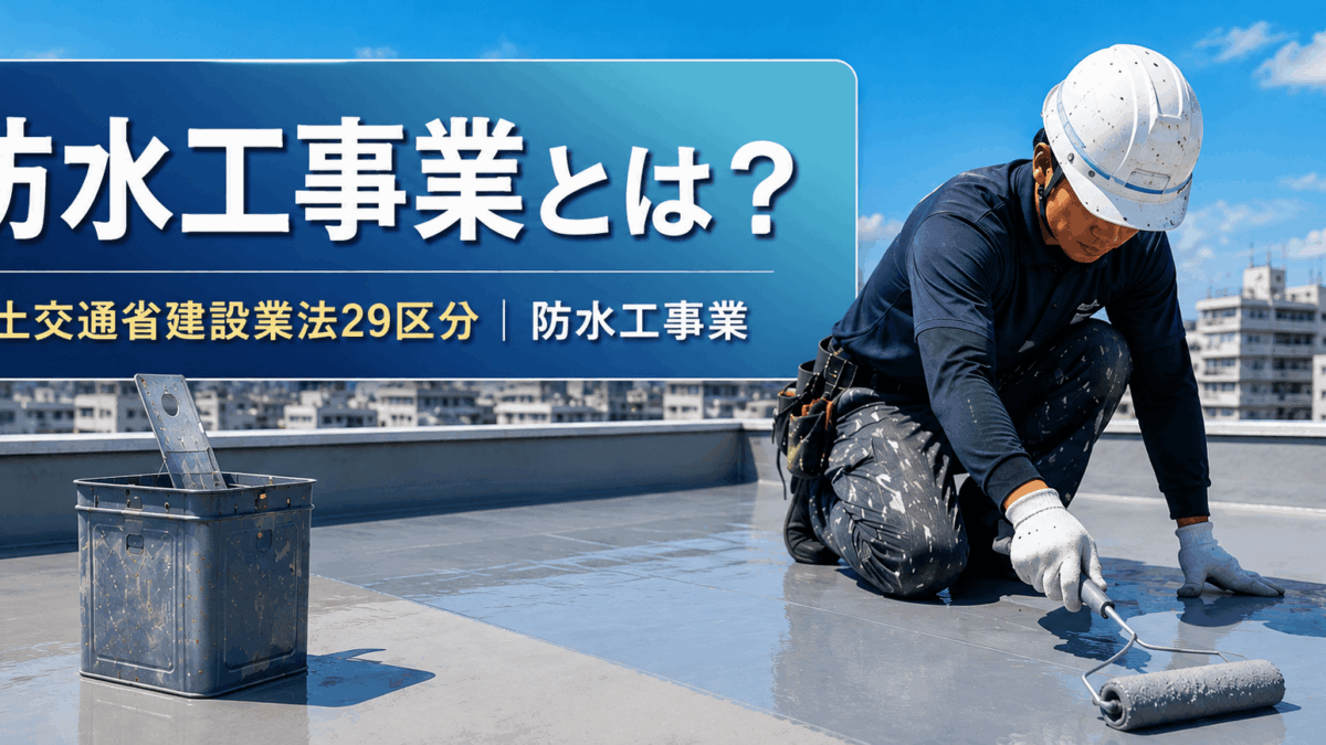 防水工事業とは？仕事内容・種類・一人親方の労災保険まで解説