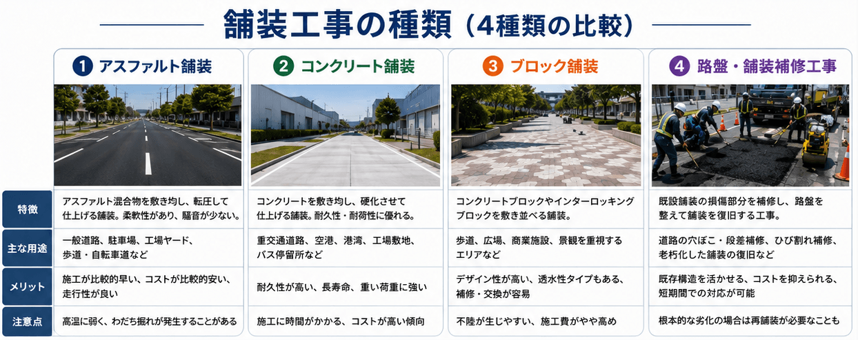 舗装工事種類