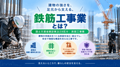 鉄筋工事業とは？仕事内容・種類・一人親方の労災保険まで解説