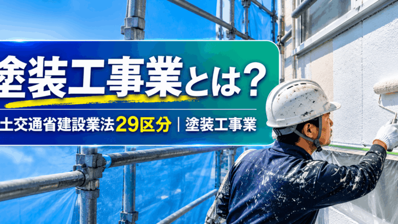 塗装工事業とは？仕事内容・種類・一人親方の労災保険まで解説