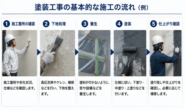 塗装工事施工の流れ