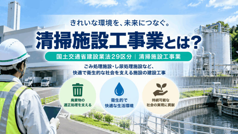 清掃施設工事業とは？仕事内容・種類・一人親方の労災保険を解説