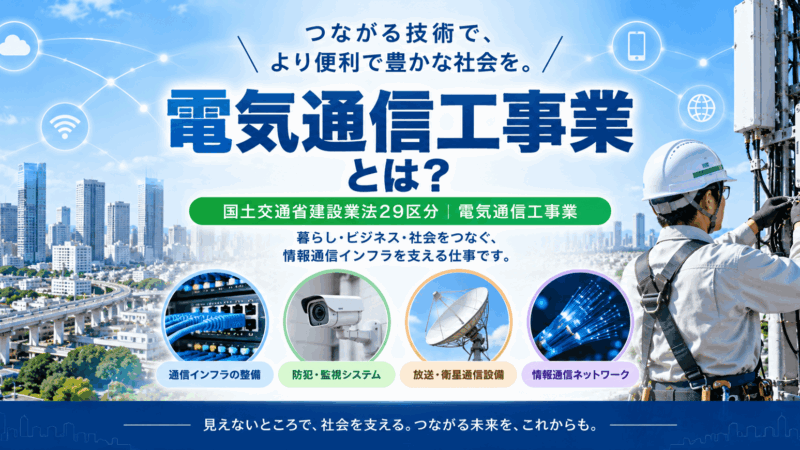 電気通信工事業とは？仕事内容・種類・一人親方の労災保険を解説
