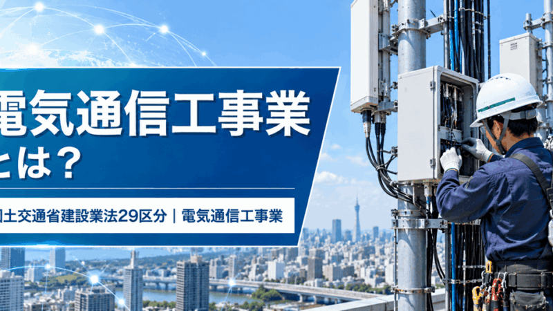 電気通信工事業とは？仕事内容・種類・一人親方の労災保険を解説