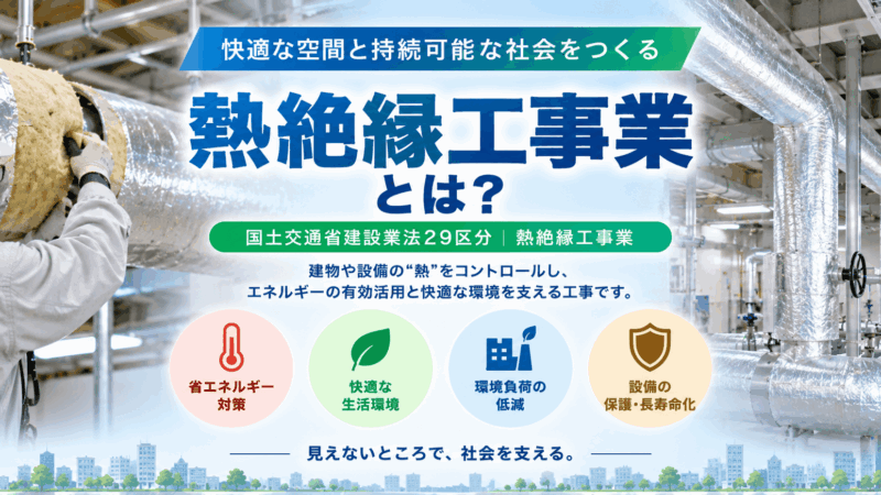 熱絶縁工事業とは？仕事内容・種類・一人親方の労災保険を解説