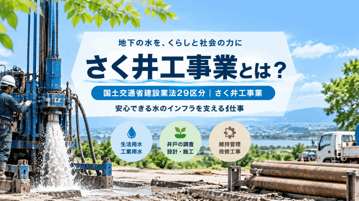 さく井工事業とは？仕事内容・種類・一人親方の労災保険を解説