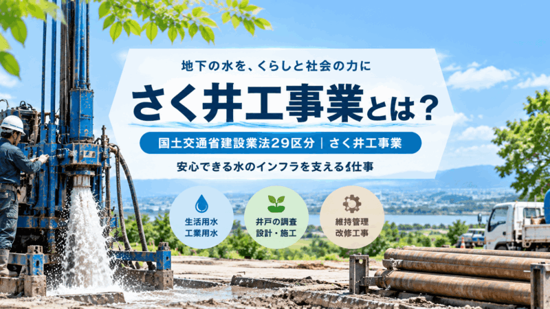 さく井工事業とは？仕事内容・種類・一人親方の労災保険を解説