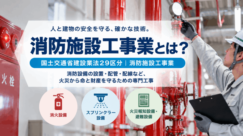 消防施設工事業とは？仕事内容・種類・一人親方の労災保険を解説