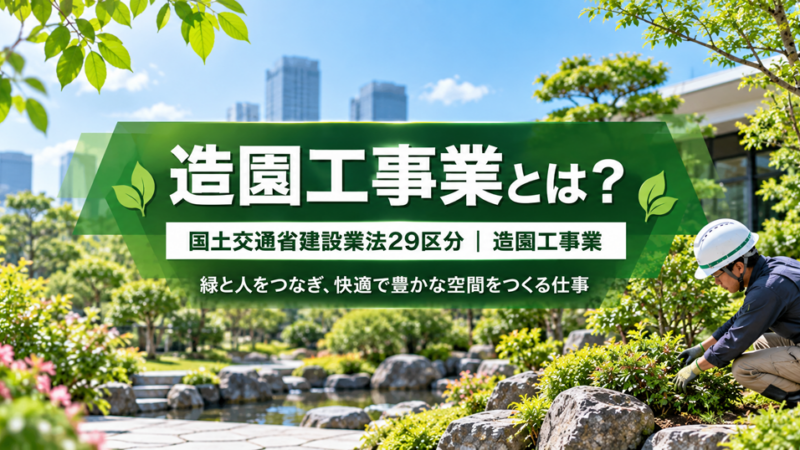 造園工事業とは？仕事内容・種類・一人親方の労災保険を解説